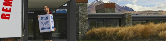 New carrying boxes to the removalist truck from a home in queenstown